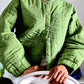 bomber vert, bomber matelassé femme, veste streetwear femme, bomber brodé, mode urbaine chic
