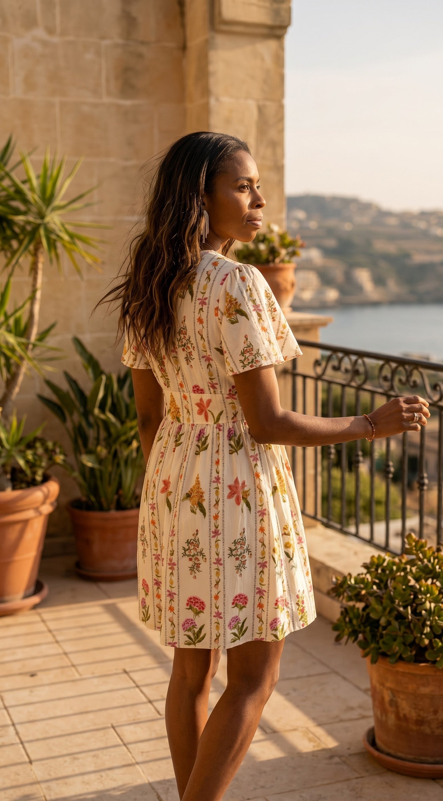 Robe courte imprimée