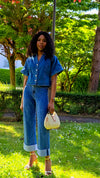 Veste cropped denim