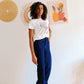 Jean wide leg taille haute