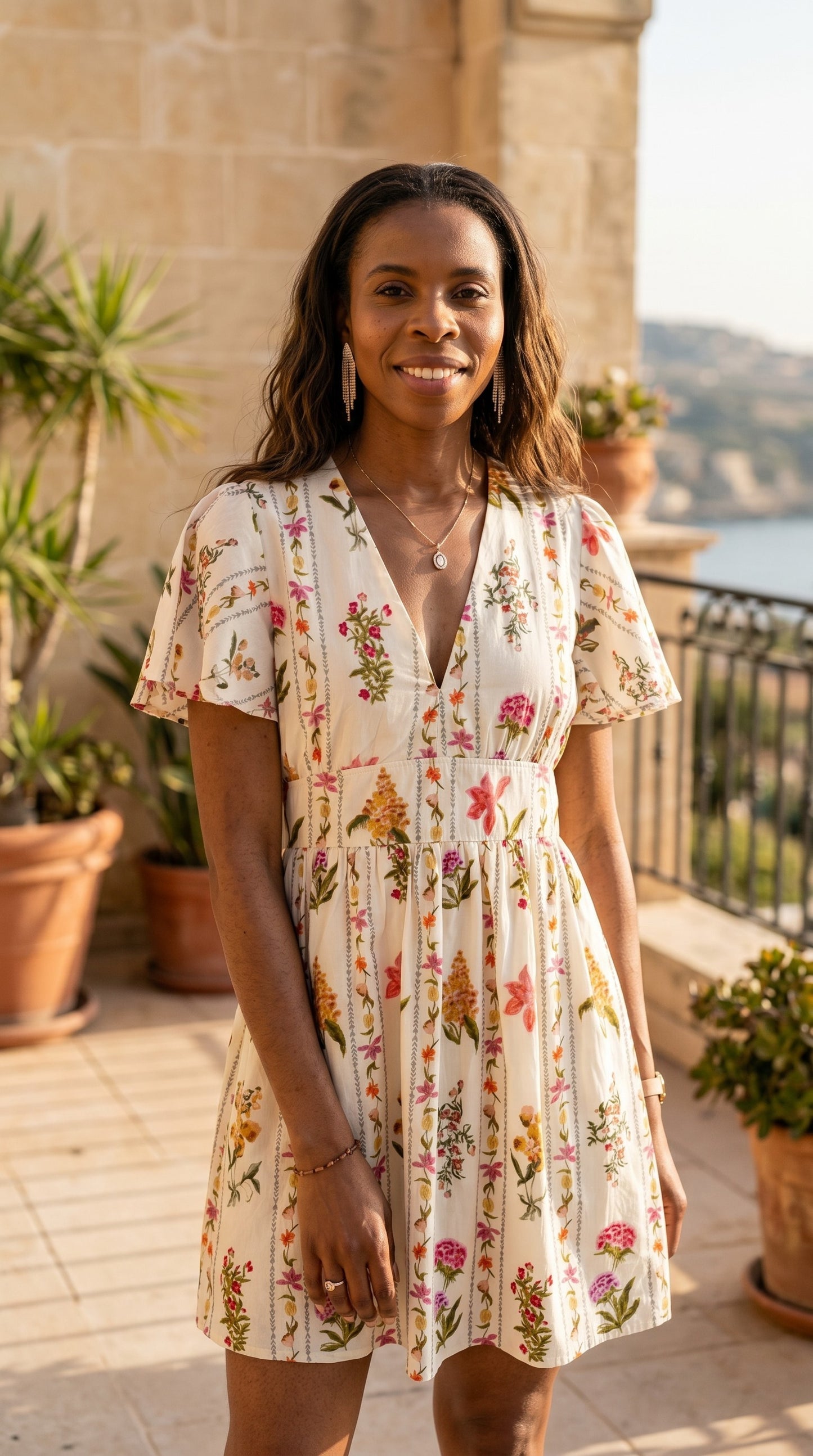 Robe courte imprimée