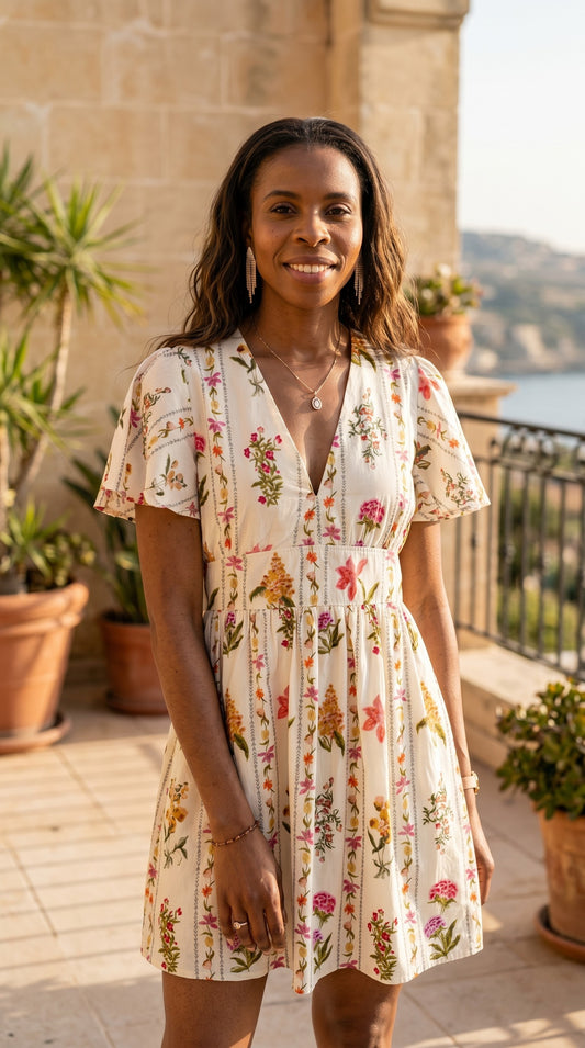 Robe courte imprimée