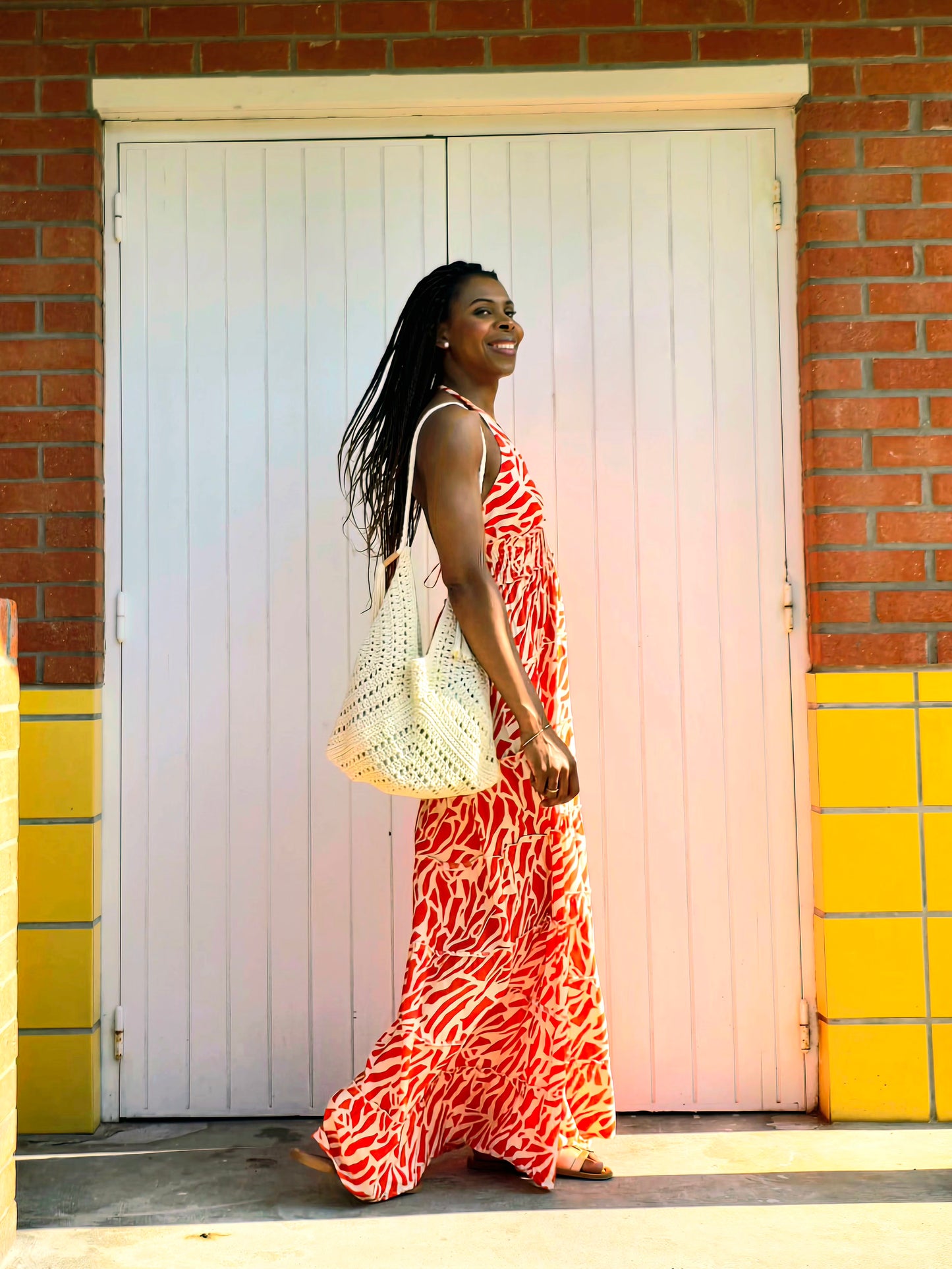  robe longue dos nu, robe fluide rouge et blanche, robe été viscose femme, robe à nouer au cou, robe vaporeuse été, robe maxi chic été