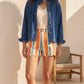Short Taille Haute Rayé Coton