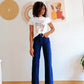Jean wide leg taille haute