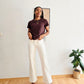 t-shirt chocolat femme look casual chic esma shop