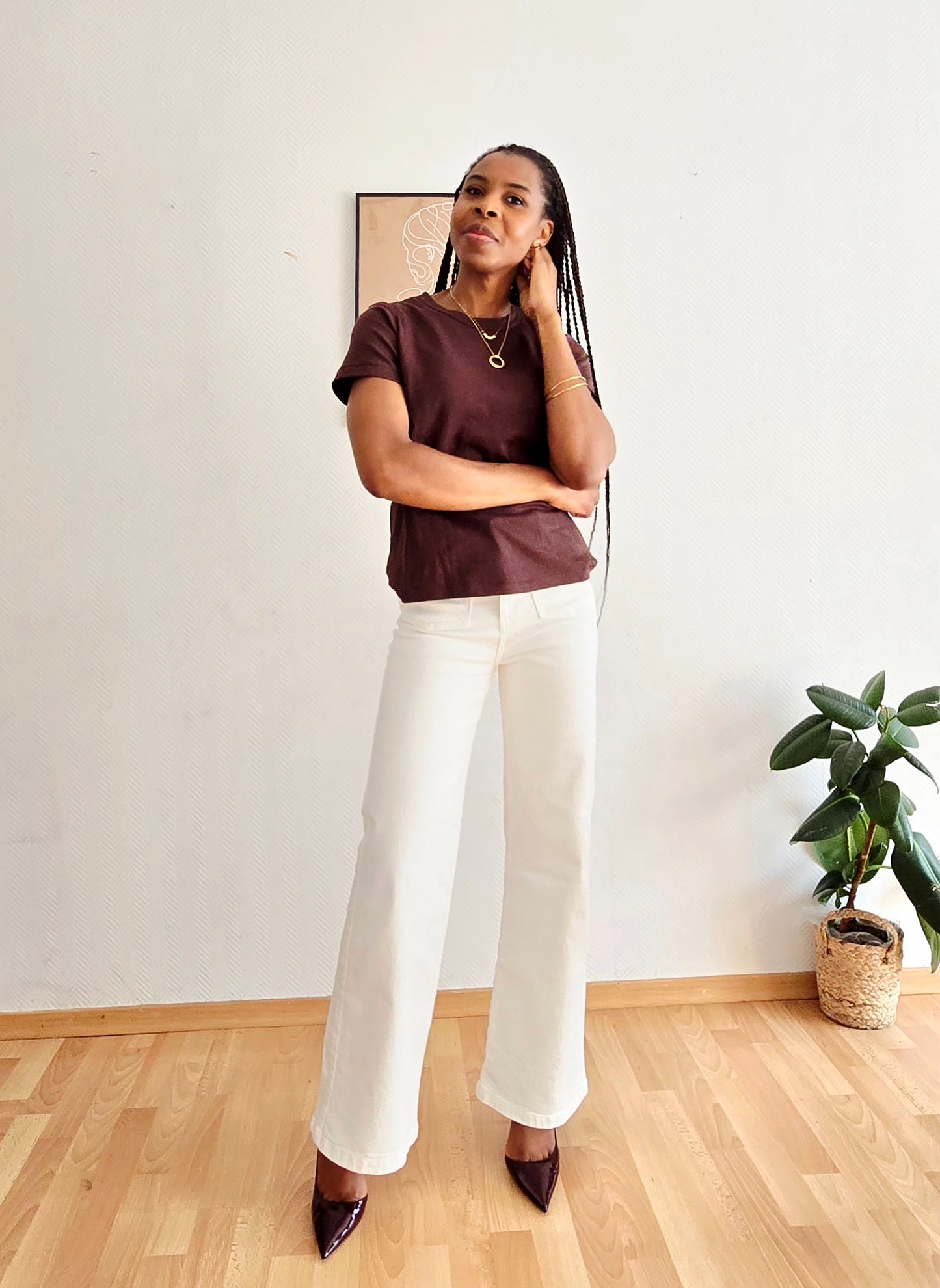 t-shirt femme chocolat marron style intemporel