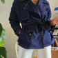 trench en denim court tendance 
