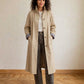 trench long beige femme look pantalon leopard baskets olivia