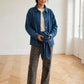  veste chloe denim portee avec pantalon leopard 