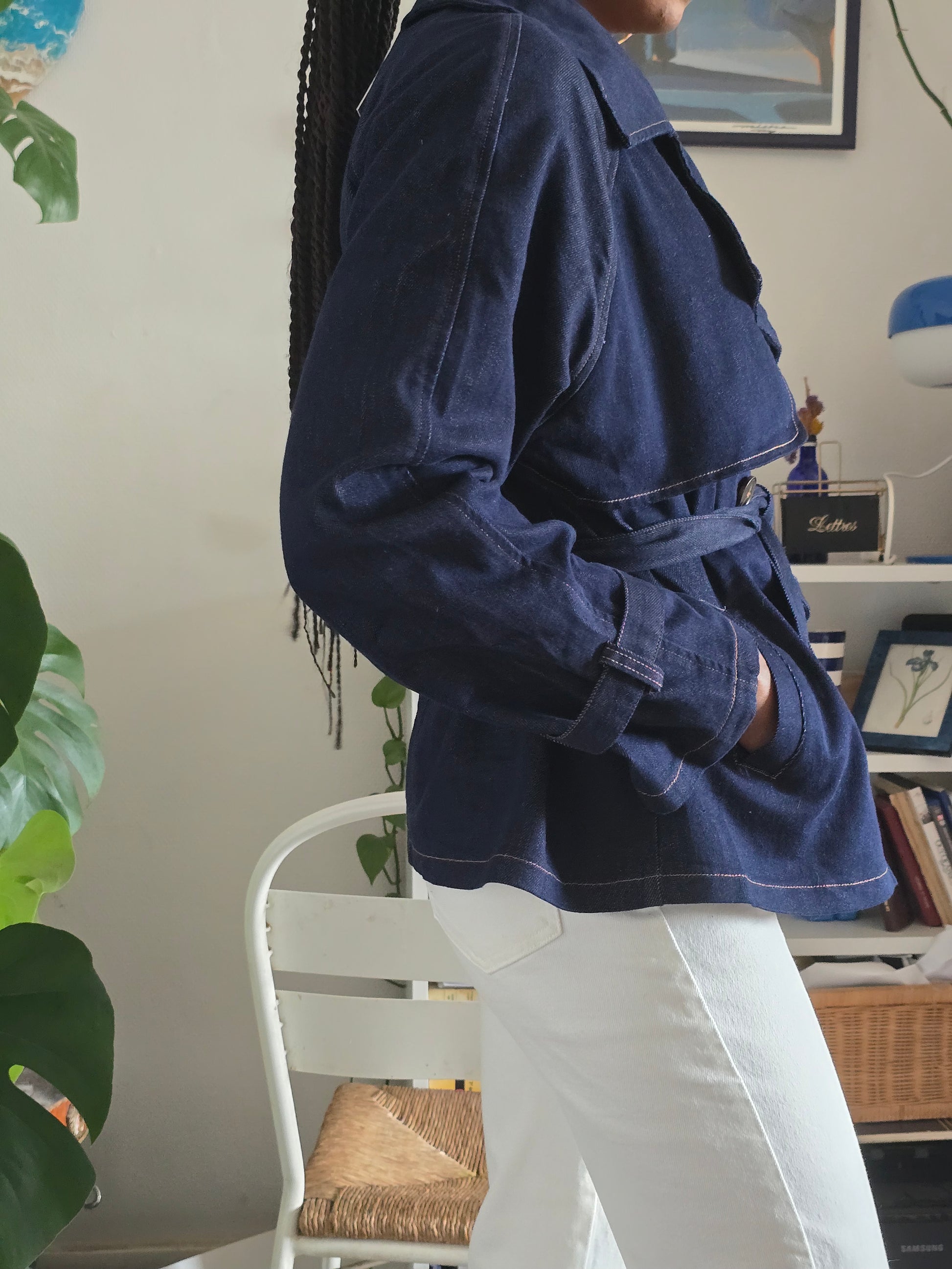 Trench en denim court tendance  esma shop