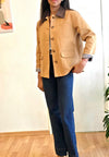 veste beige femme, veste coton femme, veste col velours, veste chic casual,mango, sahoma, femme esma shop 