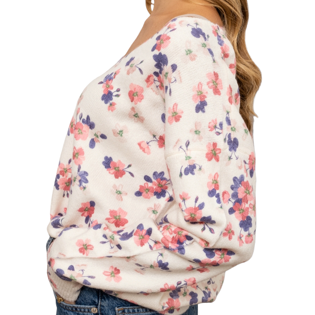 Pull imprimé floral
