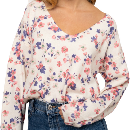 Pull imprimé floral