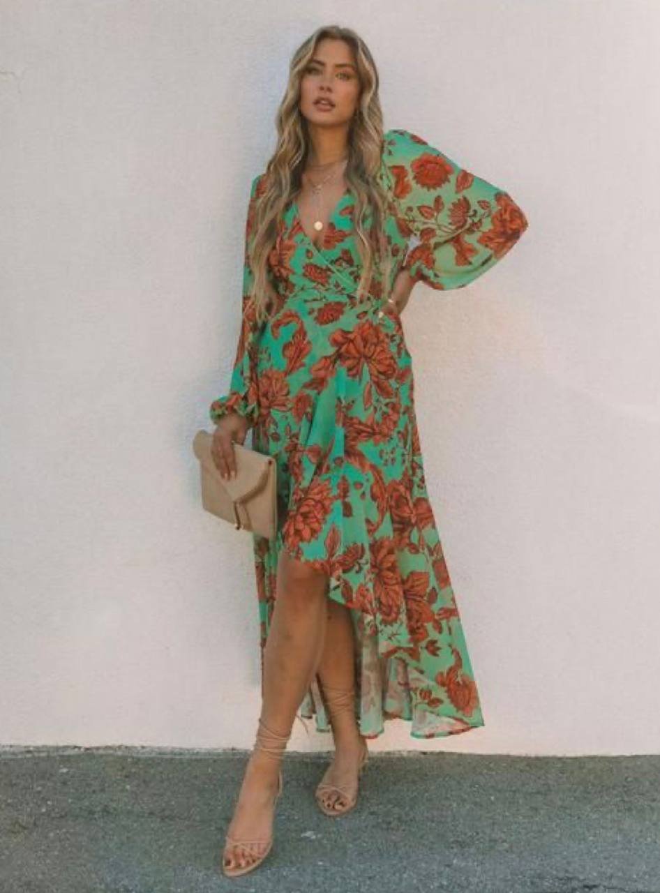 Robe ajourée imprimée