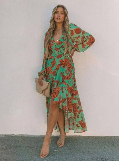 Robe ajourée imprimée