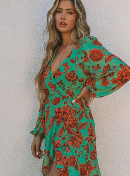 Robe ajourée imprimée