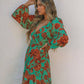 Robe ajourée imprimée