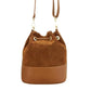 Sac bourse croûte de cuir