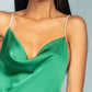 Robe en satin bretelle