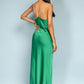Robe en satin bretelle